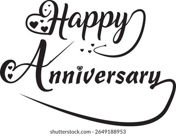 Feliz aniversário lettering ilustração vetorial.