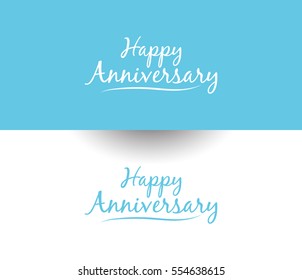 Happy Anniversary Logo Design Can Be Used As Banner Or Greeting Card.