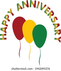 Vector de diseño de logotipo de aniversario feliz
