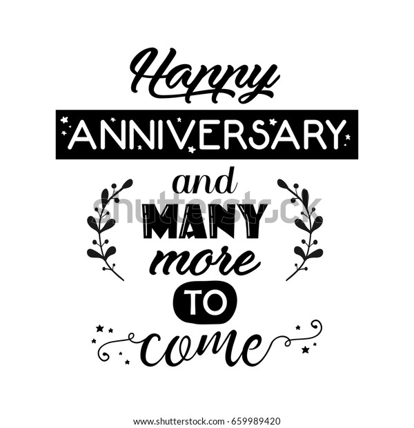 Happy Anniversary Many More Come Beautiful Stock Vector Royalty Free