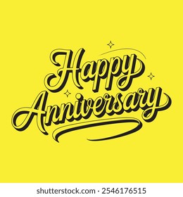 Happy Anniversary Minimalist typography, calligraphy, t-shirt Design