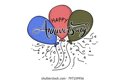 Happy Anniversary Template Vector