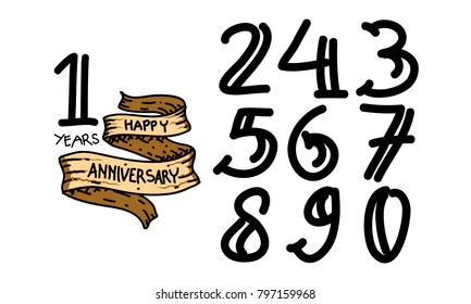 Happy Anniversary Template Vector