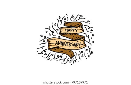 Happy Anniversary Template Vector