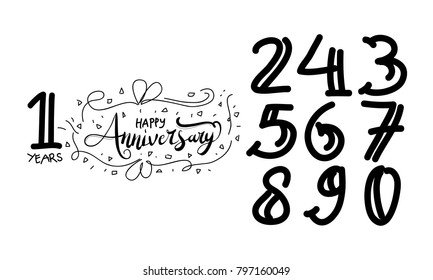 Happy Anniversary Template Vector