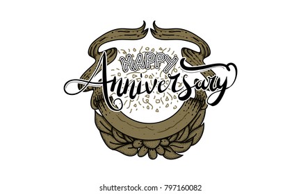 Happy Anniversary Template Vector
