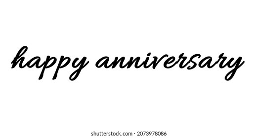 ilustración de vector de texto de aniversario feliz en fondo blanco
