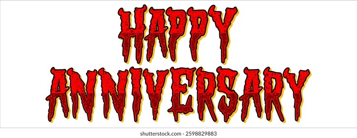 happy anniversary typography art design vector