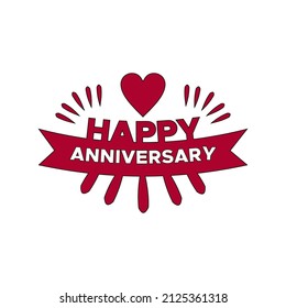 happy anniversary typography art font
