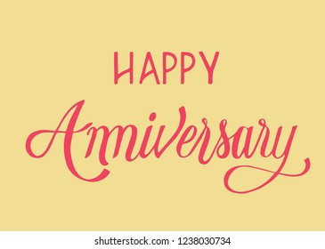 Happy anniversary typography design illustration