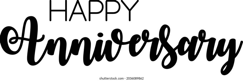 Happy Anniversary Typography Vector Design Greeting Stock Vector ...