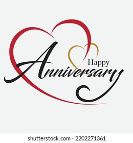 Happy Anniversary Typography Vector Design