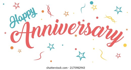 Happy Anniversary Typography Vector Graphics Stock Vector (Royalty Free ...