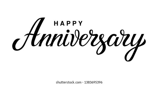 Happy Anniversary Unique Hand Drawn Holiday Stock Vector (Royalty Free ...