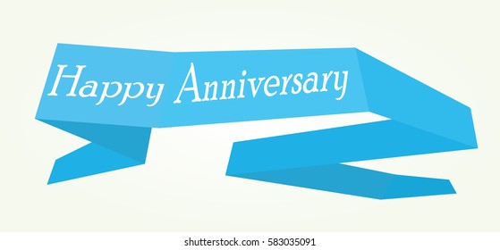 happy anniversary vector banner