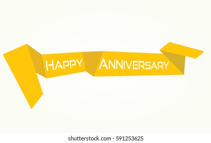 happy anniversary vector banner