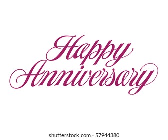 Happy Anniversary Vector Lettering