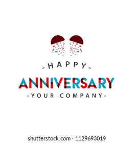Happy Anniversary Vector Template Design Illustration