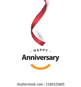 Happy Anniversary Vector Template Design Illustration