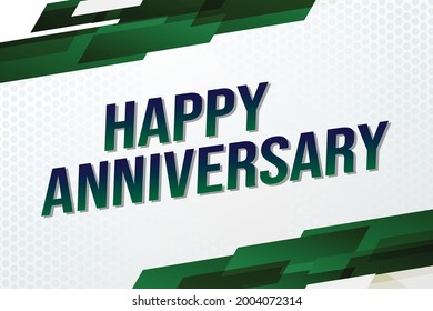 happy anniversary word concept vector illustration with lines style for social media landing page, template, ui, web, mobile app, poster, banner, flyer, background, gift card, coupon, label, wallpaper