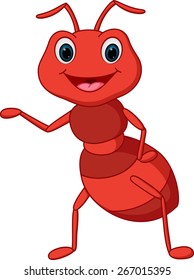 Happy ant cartoon 