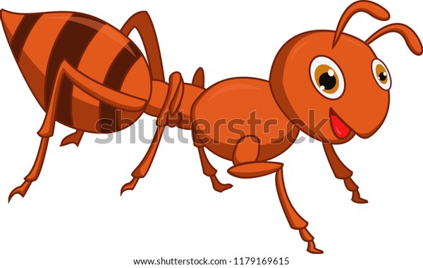 Happy Ant Cartoon Stock Vector (Royalty Free) 1179169615