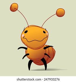 Happy ant with a cute innocent look