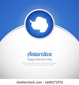 Happy Antarctica Day with creative colorful country flag background svg
