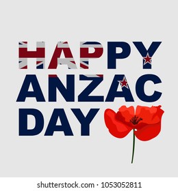 Happy Anzac day Vector illustration
