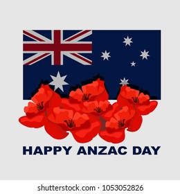 Happy Anzac day Vector illustration
