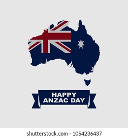 Happy Anzac Day Vector Illustration