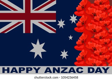 Happy Anzac Day Vector Illustration