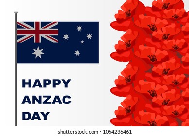 Happy Anzac Day Vector Illustration