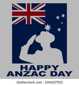 happy anzac day vector illustration