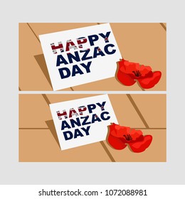 Happy Anzac Day Vector Illustration