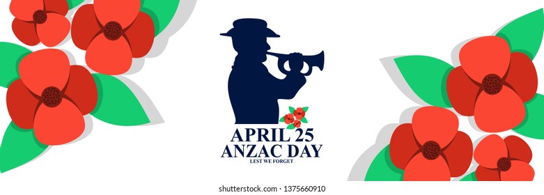 Happy Anzac Day Vector Illustration. Suitable for greeting card, poster and banner