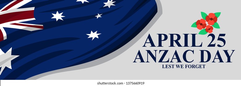 Happy Anzac Day Vector Illustration. Suitable for greeting card, poster and banner