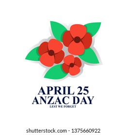 Happy Anzac Day Vector Illustration. Suitable for greeting card, poster and banner