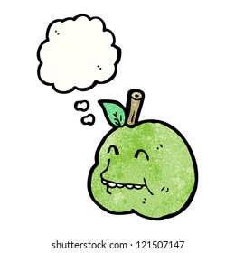 happy apple cartoon