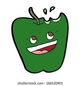 happy apple cartoon