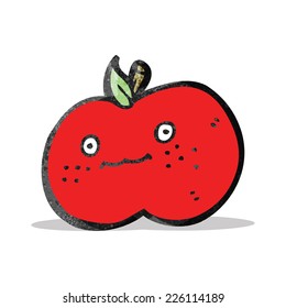 happy apple cartoon