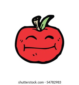 happy apple cartoon