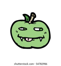 happy apple cartoon