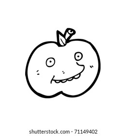 happy apple cartoon