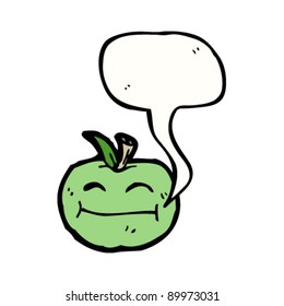 happy apple cartoon