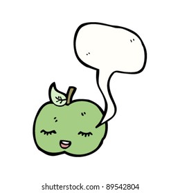 happy apple cartoon character