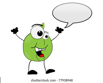 happy apple chatting