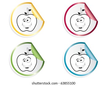 happy apple stickers