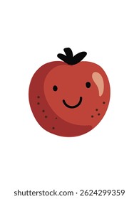happy apple  , vector art  illustration