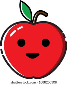 The happy apple vector illustration